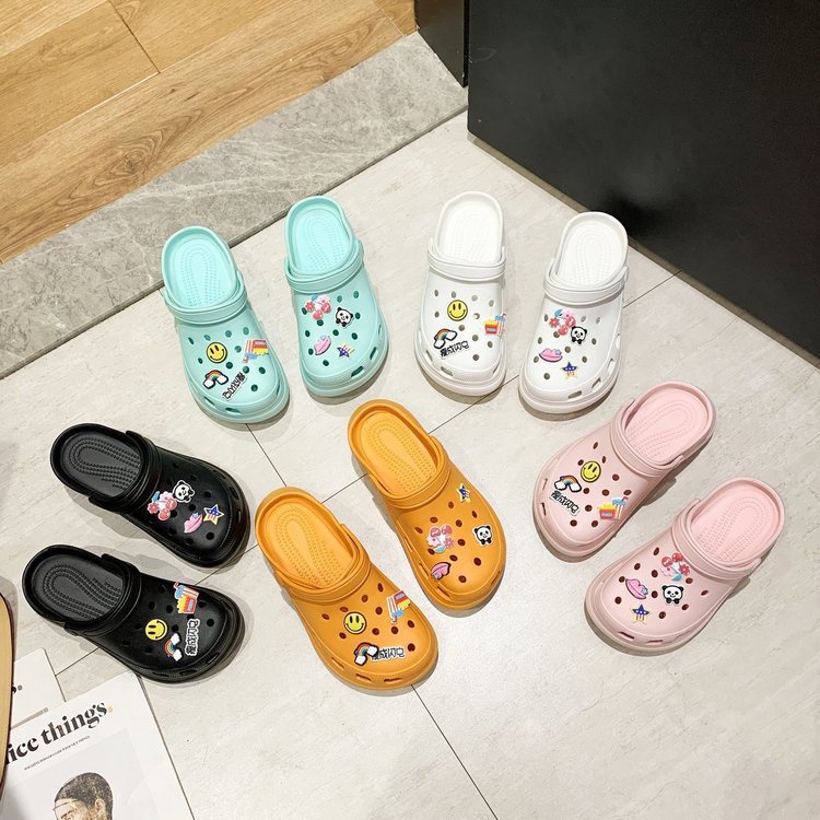 Dép Sandal Có Lỗ Đế Dày Tăng Chiều Cao Dành Cho Nam Nữ