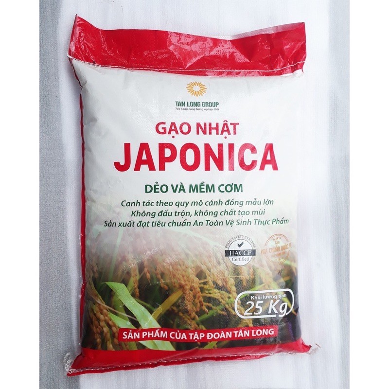 [Mã 252FMCGSALE giảm 8% đơn 500K] Gạo Nhật Japonica Bao 25Kg - Dẻo và mềm cơm