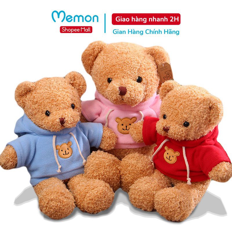 Gấu Bông Teddy Mini Áo Mũ Cao Cấp Memon