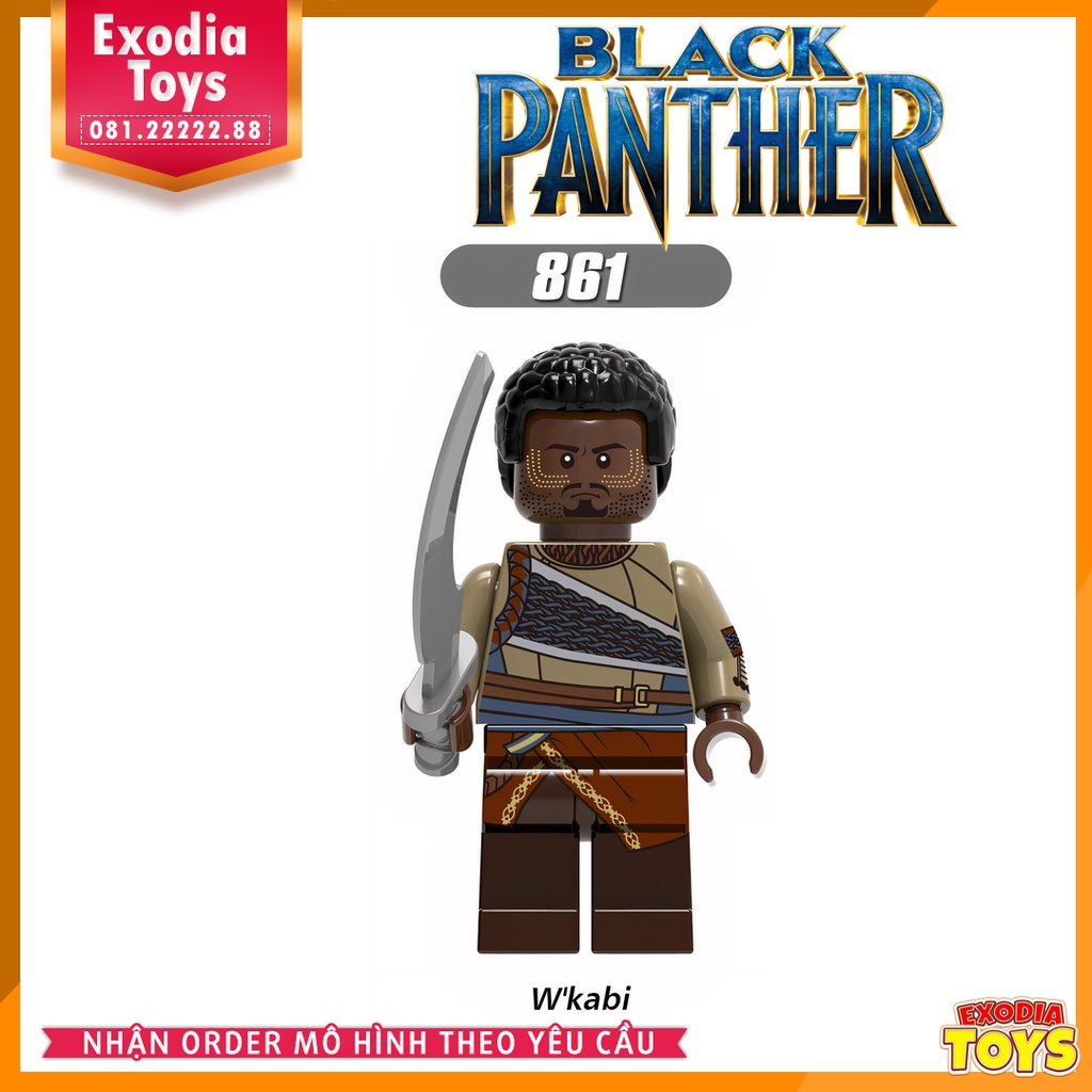 Xếp hình Marvel siêu anh hùng Báo Đen Black Panther - Đồ Chơi Lắp Ghép Sáng Tạo - XINH X0191