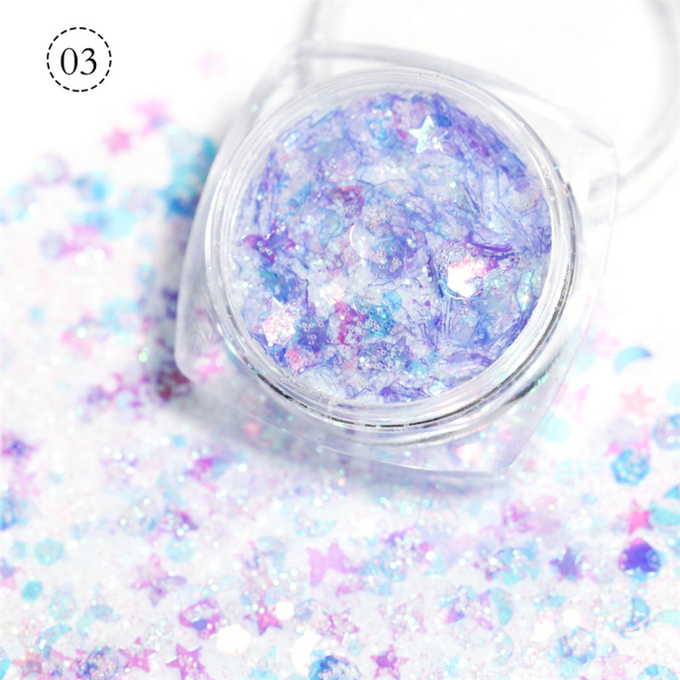 Hộp kim tuyến ANNIES hình lá phong / ngôi sao / trái tim trang trí móng nghệ thuật