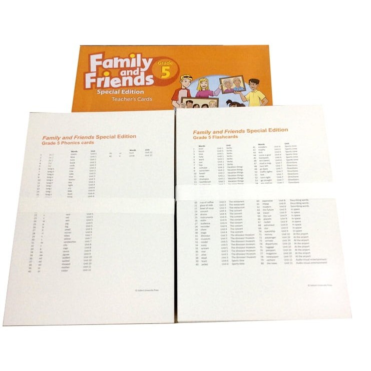 Sách - Poster, Flashcard, Teacher's Cards Family and Friends (Special Edition) - Grade 5