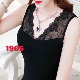 Áo ba lỗ phối ren mã 1905 chất liệu cotton mát