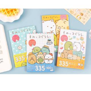 Nhãn dán chống thấm nước dùng trang trí đẹp mắt DIY 335Pcs/Set San-x Sumikko Gurashi PVC Cute animal Stickers