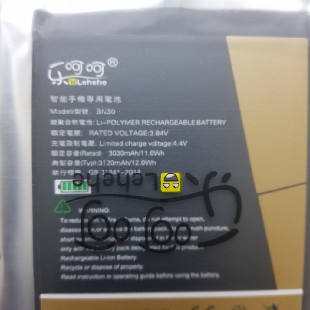 Pin lehehe BN30 dành cho Xiaomi redmi 4A,bảo hành 6 tháng