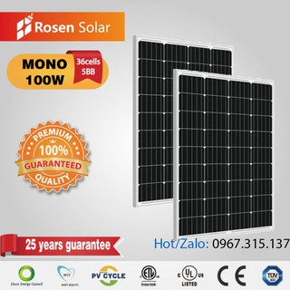 COMBO 2 TẤM PIN MẶT TRỜI 100W MONO