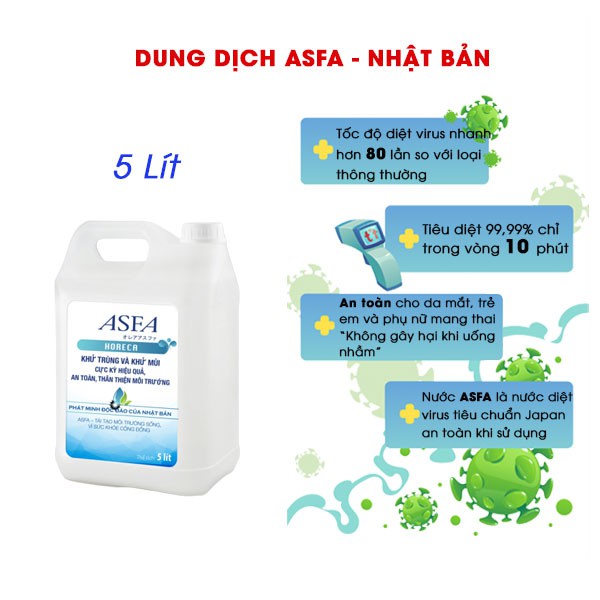 Nước diệt khuẩn khử mùi ASFA HORECA 5L (Japan) | BigBuy360 - bigbuy360.vn