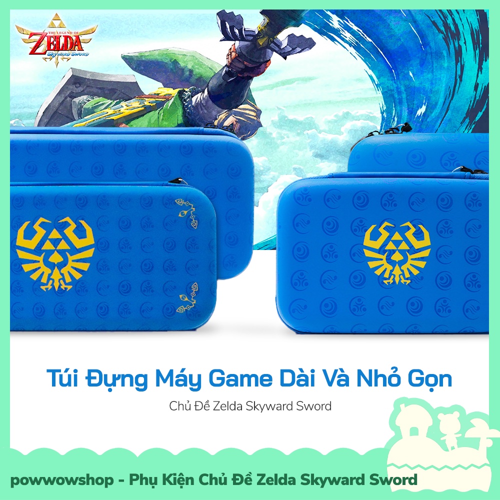 [Sẵn VN - Hỏa Tốc] Set Phụ Kiện Túi, Bọc Analog Joycon, Hộp Băng, Case Ốp Zelda Skyward Sword Cho Máy Nintendo Switch