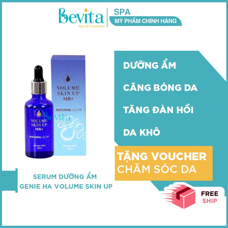 Serum dưỡng ẩm căng bóng da Genie HA Volume Skin Up, serum HA cấp ẩm cho da khô - Bevita