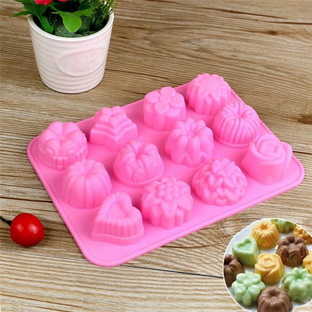 Khuôn Làm Nến / Sáp / Sô Cô La Bằng Silicone DIY