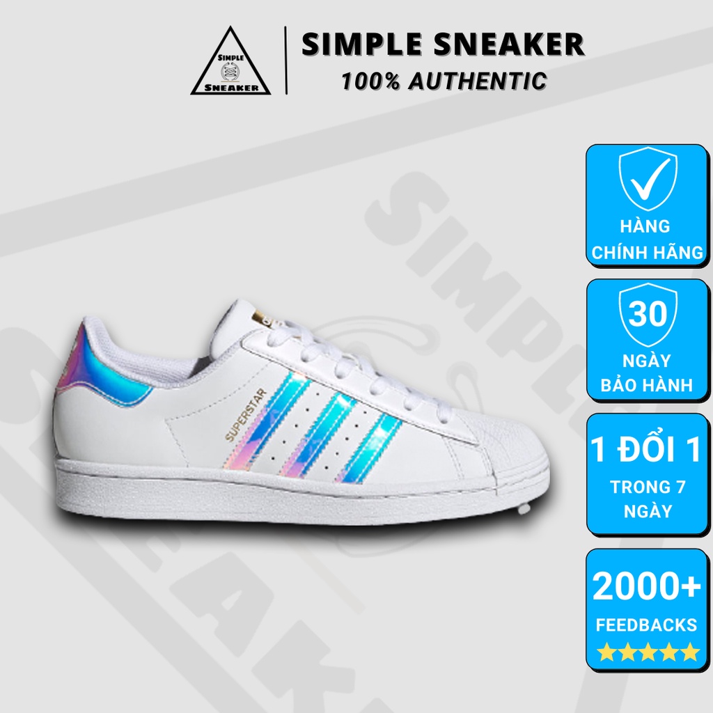 Giày Superstar Nữ Chính Hãng FREESHIP Adidas Superstar Hologram - Giày Sneaker Thể Thao Nữ Adidas - Simple Sneaker