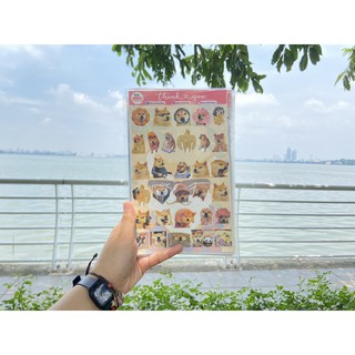 BÌA STICKER MEME CHÓ SHIBA 31 MIẾNG