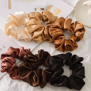 Băng Đô Cài Tóc Vải Lụa Satin Co Giãn Màu Trơn Thời Trang Cho Nữ Q7T5