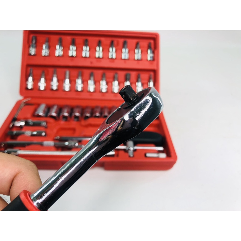 Bộ Khẩu 46 Chi Tiết Vặn Mở Bulong Ốc Vít