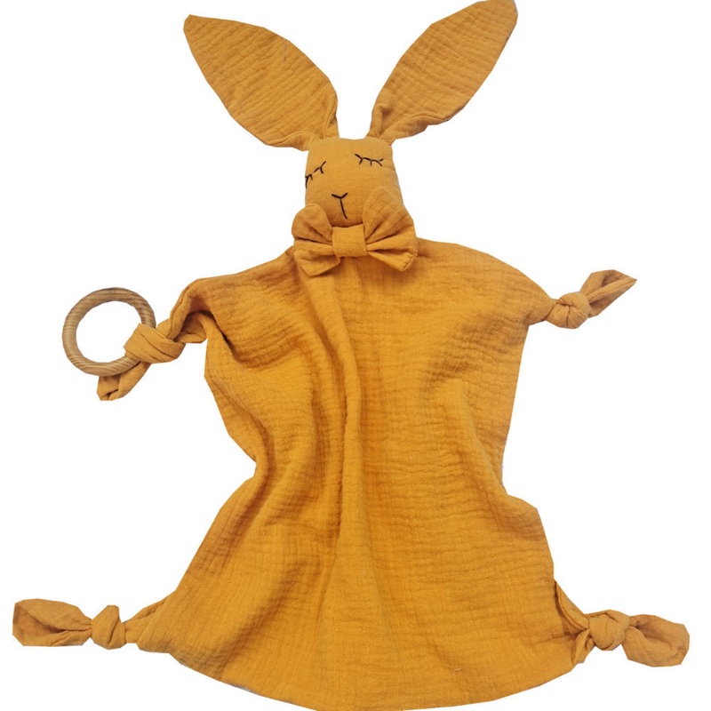 Khăn Bông Mềm Mại Họa Tiết Thỏ Hoạt Hình Đáng Yêu Cho Bé Sơ Sinh Mọc Răng