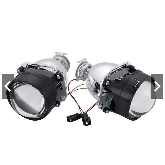 Bộ 2 đèn 2.5 HID Bi-Xenon cho xe hơi ô tô gương cầu thấu kính cắt sáng chống chói lóa bóng H1 chóa h4 H7