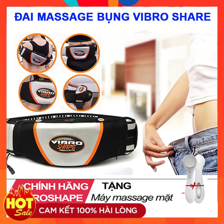 Đai rung nóng VIBRO SHAPE - Đai massage giảm mỡ bụng, đùi, mông - Cenmart