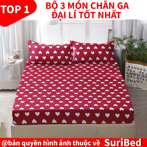 chăn ga💖FREESHIP💖bộ chăn ga 5 món họa tiết tim đỏ CHANGATIM28231 set bao gồm 1 chăn 1 ga 2 gối 1 gối ôm cao cấp