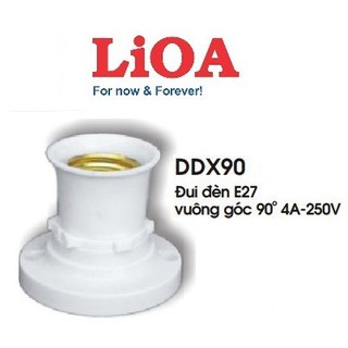 Đui thẳng xoáy E27 Thương Hiệu LIOA lắp với bóng đèn LED và compact