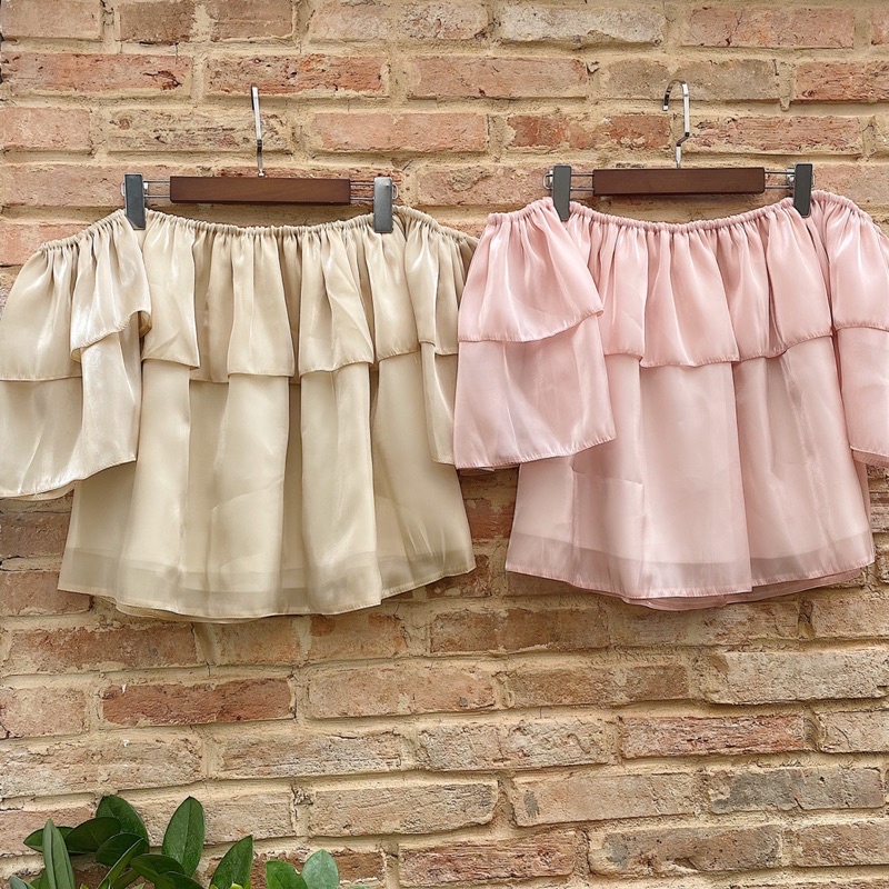 ÁO KIỂU IRIS TOP thiết kế form bồng bềnh 2 tầng chất vải organza tón màu ngọt ngào style ullzang tiểu thư