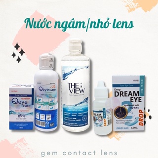 [TỔNG HỢP] Nước Ngâm Và Nhỏ Mắt Cho Lens QEYE CARE, THE VIEW, DREAMEYE Cấp Ẩm Cho Mắt Nhạy Cảm