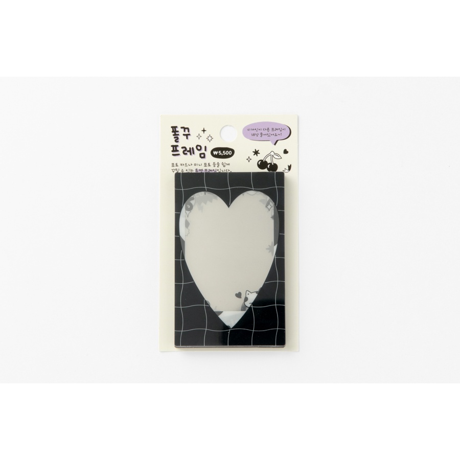 Toploader Decor ARTBOX Hàn Quốc Trang Trí Card Ảnh Photocard Polaroid 18 Khung Màu Đen Trắng