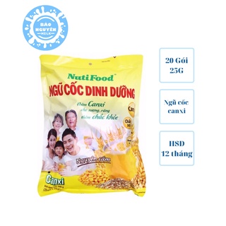 Bột ngũ cốc Nutifood Nguyên cám Canxi 500g
