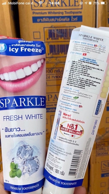 💐Kem Đánh Răng SPARKLE FRESH WHITE  Thái Lan 100g hàng công ty