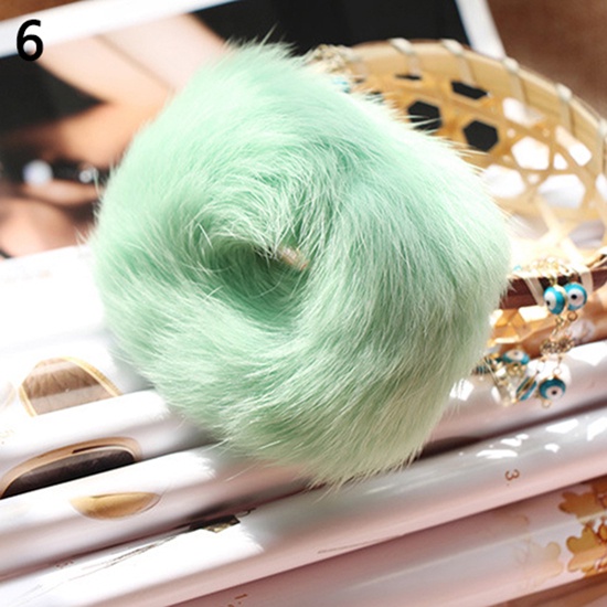 Dây buộc tóc lông mềm màu trơn thời trang