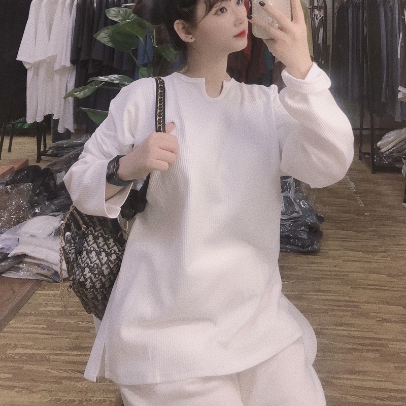 ÁO LEN THU ĐÔNG KHOÉT CỔ | BigBuy360 - bigbuy360.vn