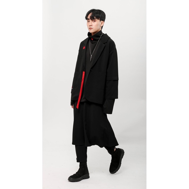 MARU BLAZER - BLACK (Áo Vest thêu logo zunezx) | BigBuy360 - bigbuy360.vn