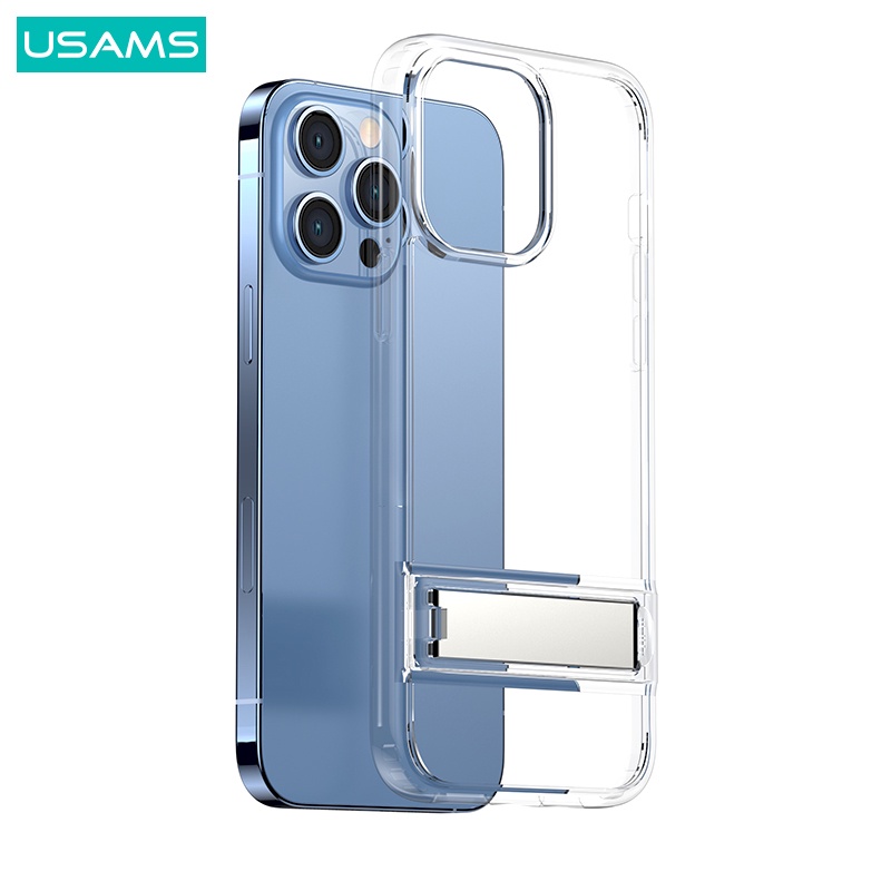Usams Ốp Điện Thoại TPU Silicon Mềm Trong Suốt Có Thể Gập Lại Cho i14