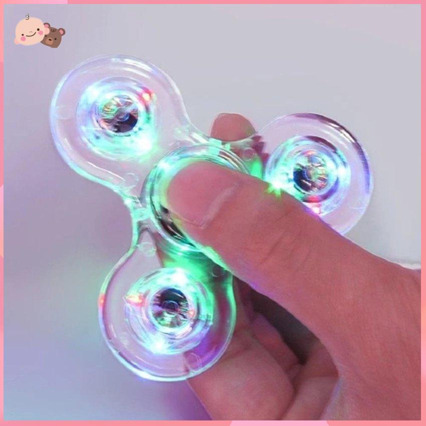 Con quay đồ chơi fidget spinner bằng pha lê nhiều màu sắc Led