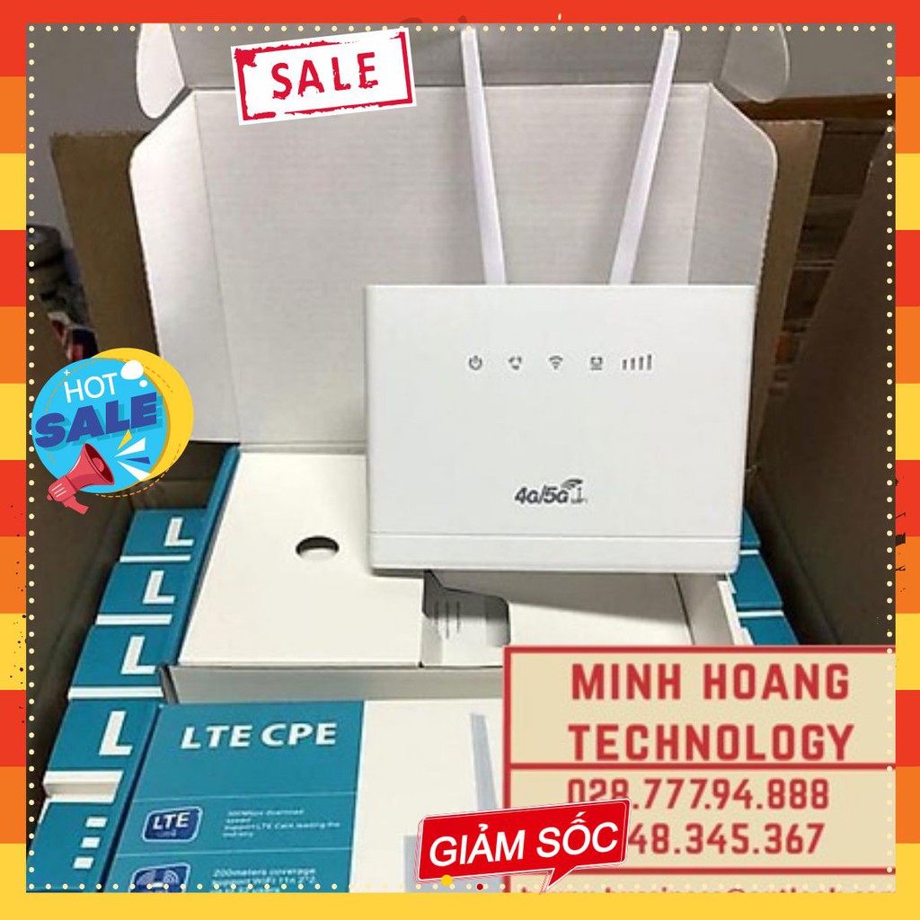 Bộ Phát Wifi 3G 4G CPE RS980 – 300Mb – Kết nối 30 user -Hỗ Trợ 2 Cổng LAN/WAN