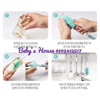 Cọ rửa bình sữa silicon-moyuum, chính hãng nội địa hàn quốc