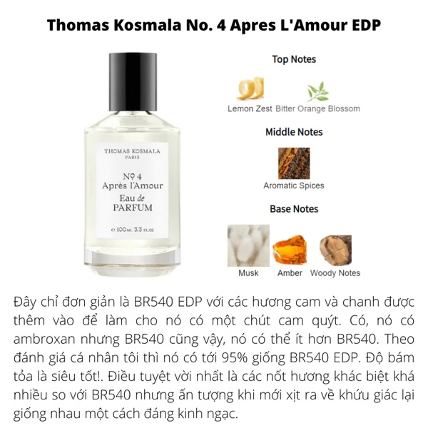 Nước Hoa | 𝐙𝐡𝐨𝐧𝐠𝐥𝐢.𝐬𝐡𝐨𝐩 | Thomas Kosmala - No.4 Apres L’Amour  EDP