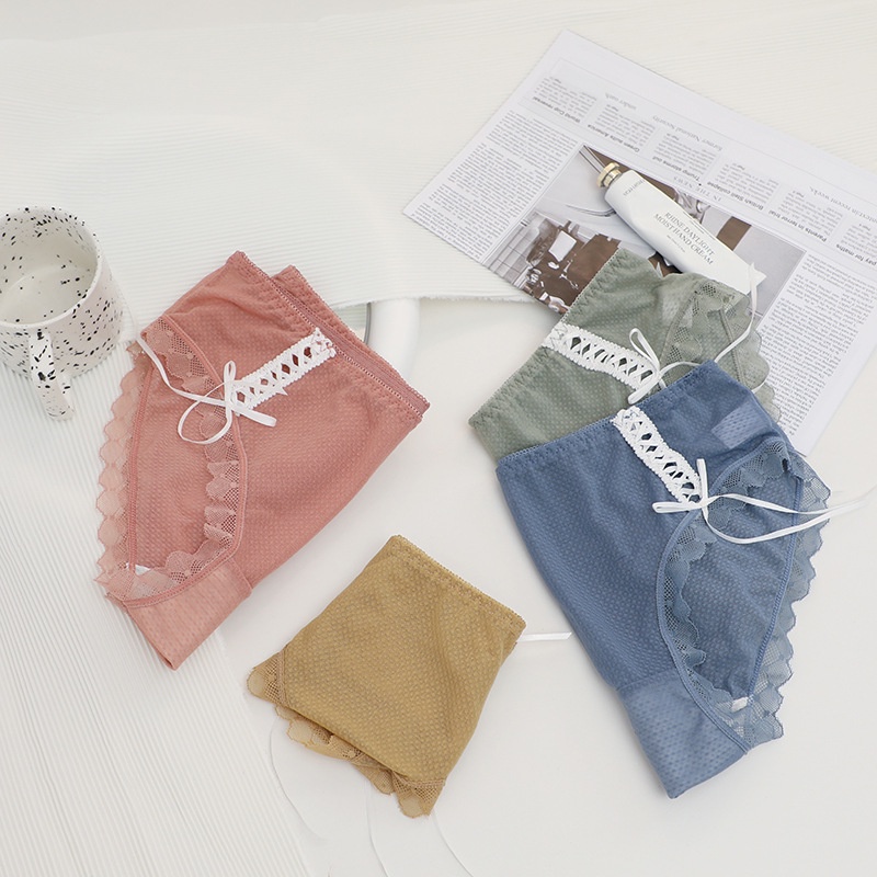 Quần lót nữ ren dệt lưới thoáng mát Rhine 358