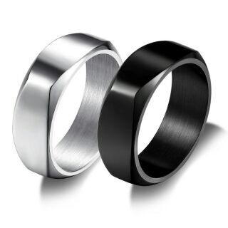 Nhẫn màu đen unisex inox không gỉ
