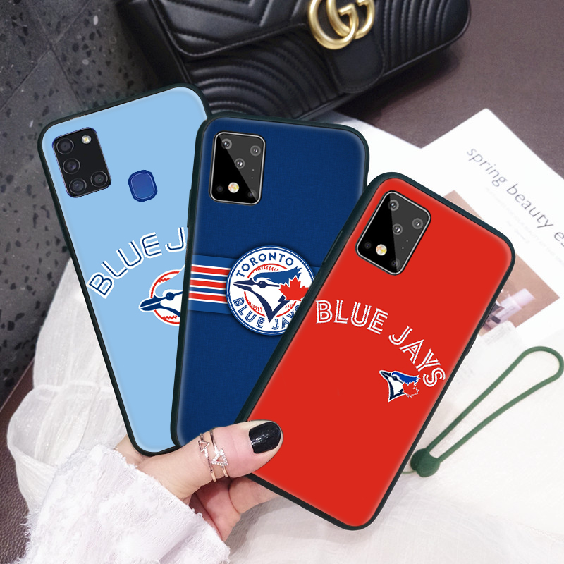 Ốp điện thoại in logo bóng chày Toronto Blue Jays cho Samsung A31 A42 A02 A12 A32 A52 A72 F62 M62