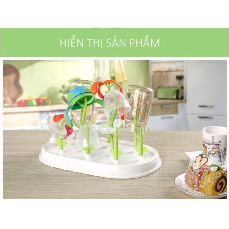 Khay úp bình sữa có nắp vệ sinh cho bé