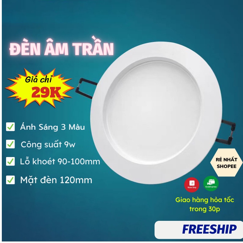 Đèn Led Âm Trần Siêu Mỏng Đèn Tiết Kiệm Năng Lượng Trang Trí Trần Thạch Cao Titan.st