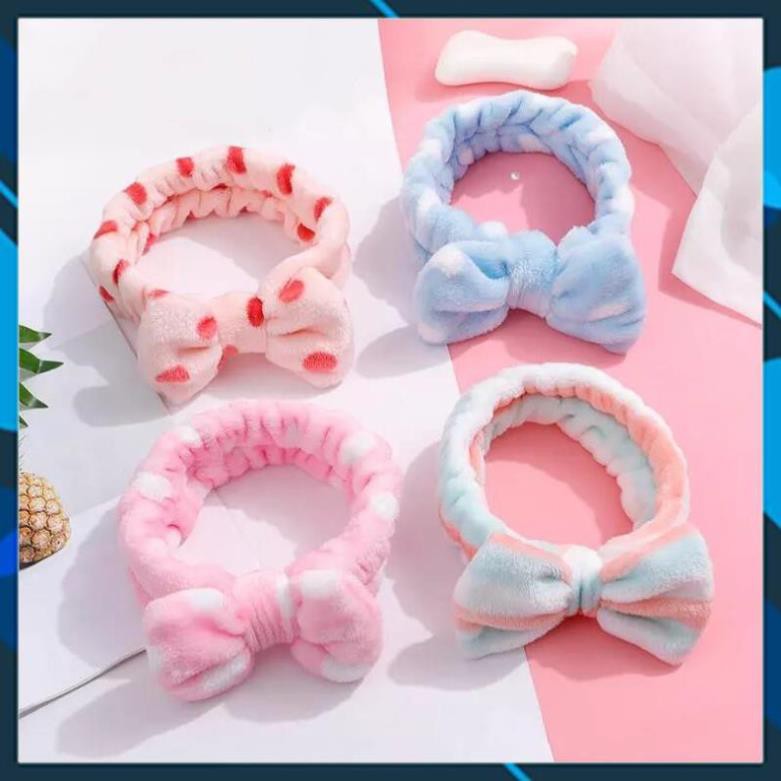 Băng Đô Nơ Rửa Mặt Xinh Xắn Dễ Thương Nhiều Màu