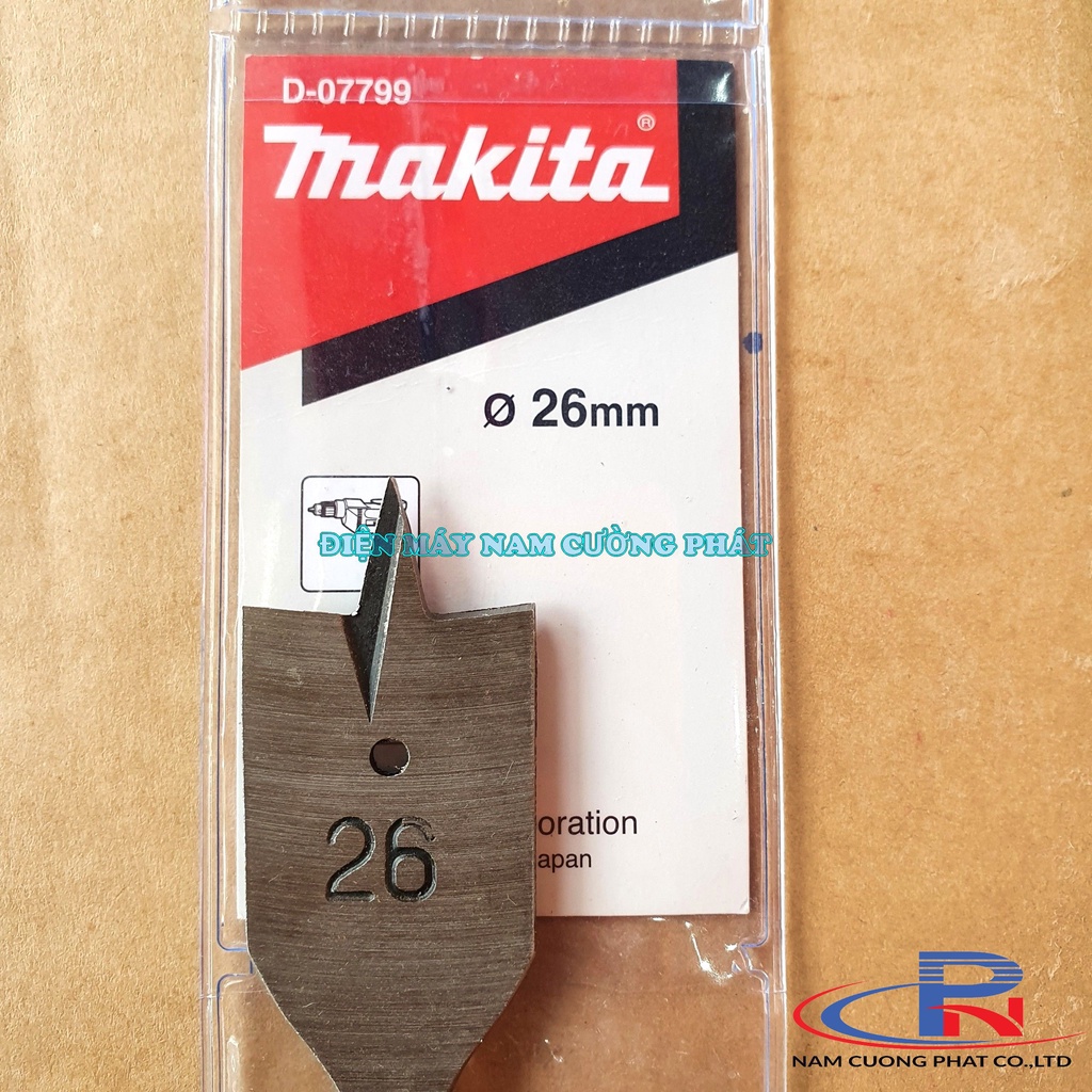 Mũi khoét gỗ đuôi cá Makita đường kính từ 6÷36mm