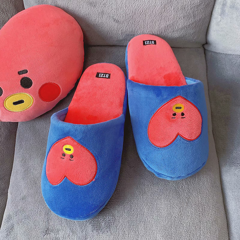 BTS BT21 Dép Bông Mang Trong Nhà Hình Bt21 Dễ Thương