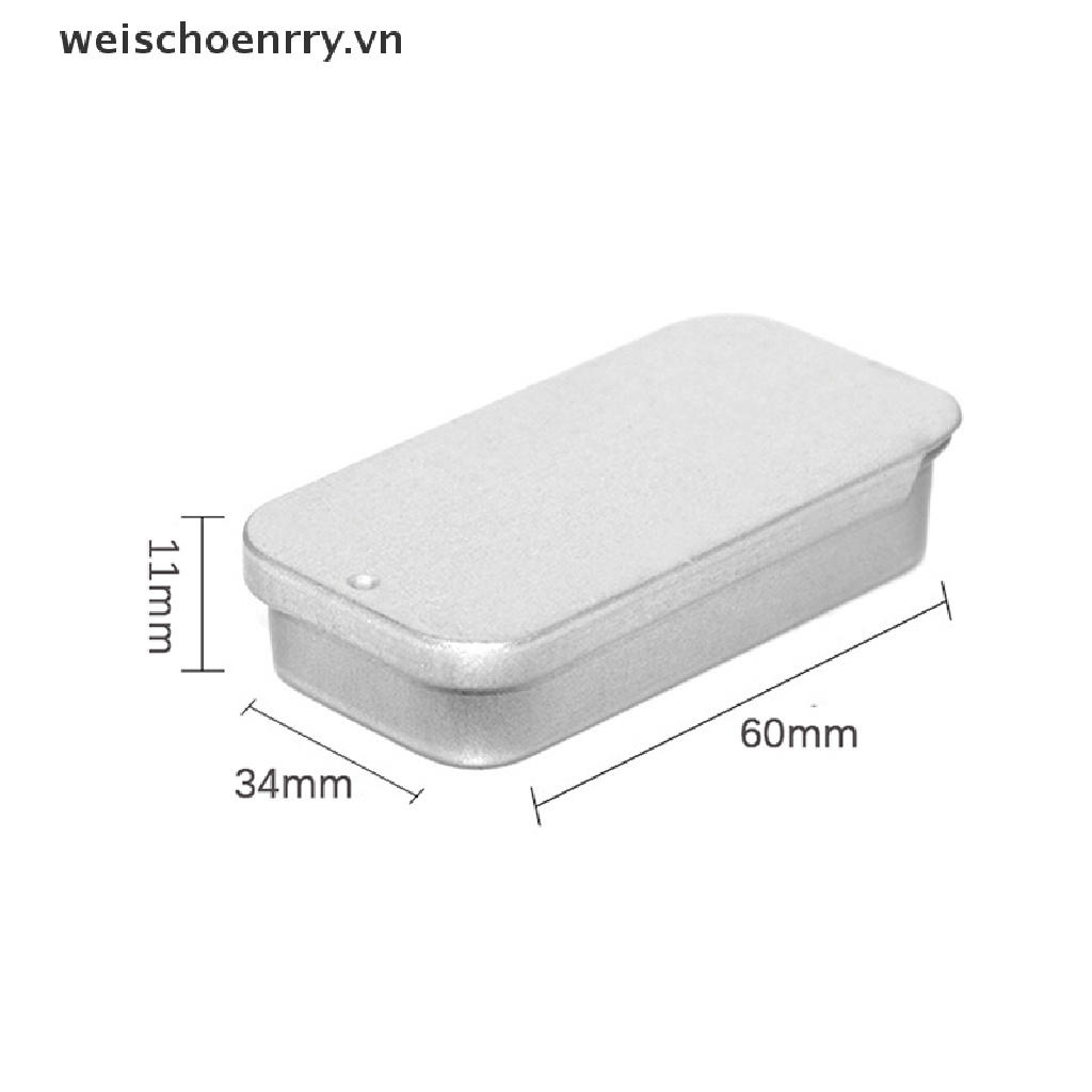 Hộp Thiếc Mini Hình Chữ Nhật Rỗng Bằng Thiếc Đựng Kẹo Tiện Dụng