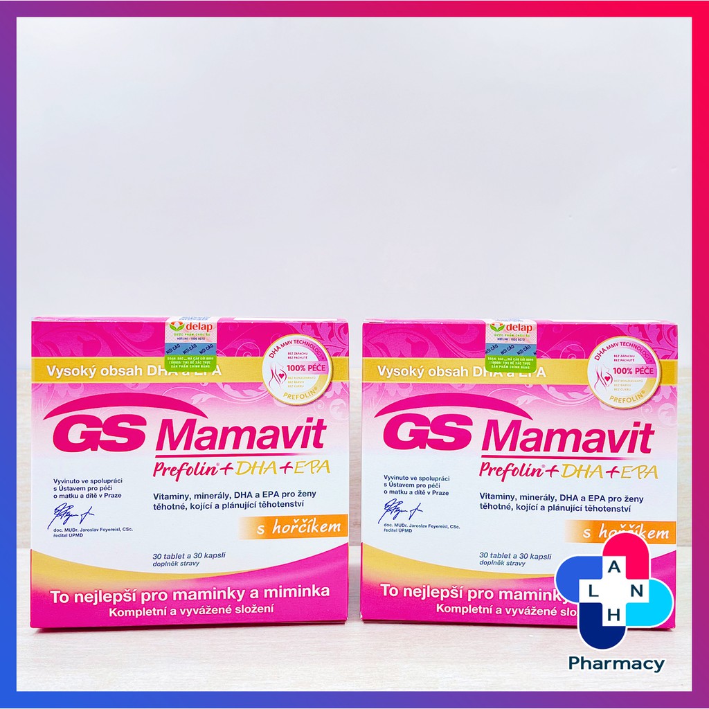 GS Mamavit Prefolin + DHA + EPA [Hàng nhập khẩu] - Vitamin cho mẹ bầu.