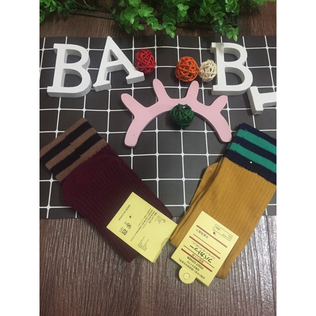 Set 5 Đôi Tất Len Cao Cổ Đến Bắp Chân Cho Bé Gái Hay Mặc Váy Từ 5 Đến 10 Tuổi