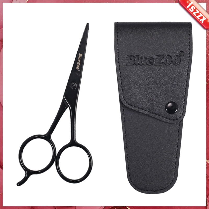 Men Women, Professional Barber Salon Edge Hair Cutting Scissors/Shears, Stainless Steel Beard Mustache Scissors, For Grooming and Trimming Facial Hair