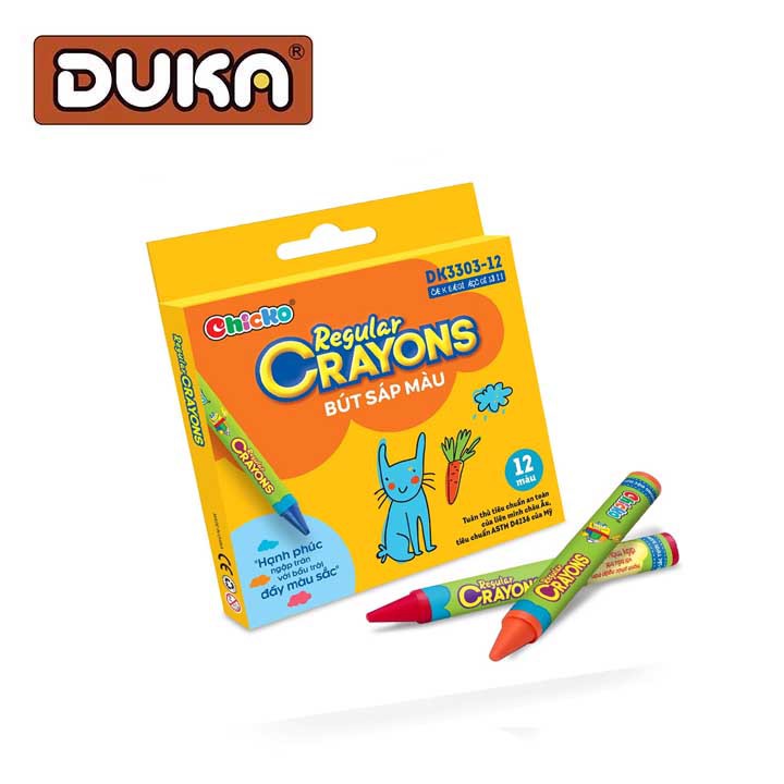 Bút Sáp Màu DUKA Reglar Crayons - 12 Màu