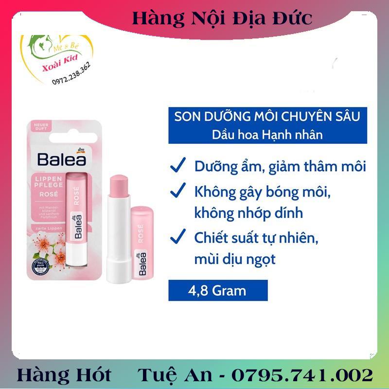 Son dưỡng môi  giúp môi căng bóng, mềm mịn Balea nội địa Đức,Đủ Bill  .